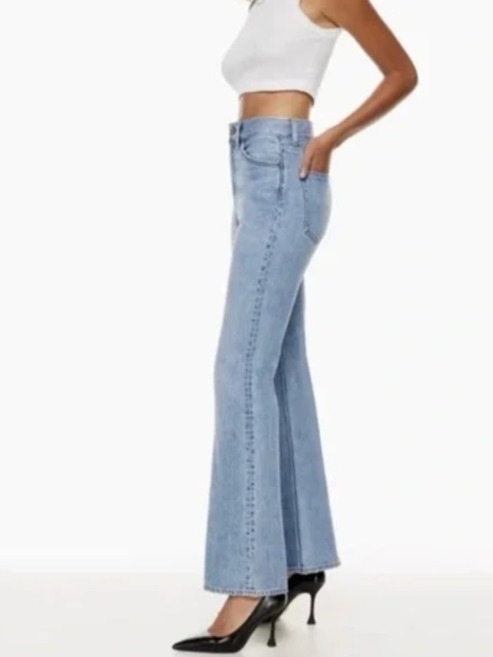 NWT Denim Forum The Marlene 60s High Rise FlareJeans Aritzia Sz 25